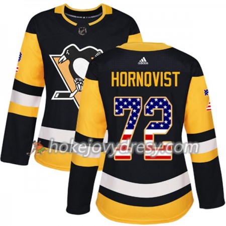 Dámské Hokejový Dres Pittsburgh Penguins Patric Hornqvist 72 2017-2018 USA Flag Fashion Černá Adidas Authentic